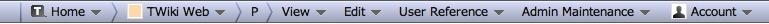 Breadcrumb in top-menu