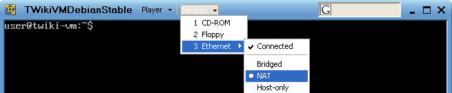 Screenshot showing NAT setup for security