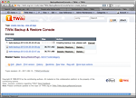 Admin function: Site backup