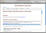 Sample document page in edit mode
