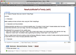 Sample document page in raw edit mode