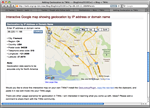 Sample TWiki app: Gelocation with Google map